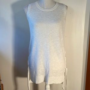 NWT Michael Stars White Crochet Sleevleless tunic